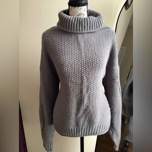 Gray Turtleneck Sweater